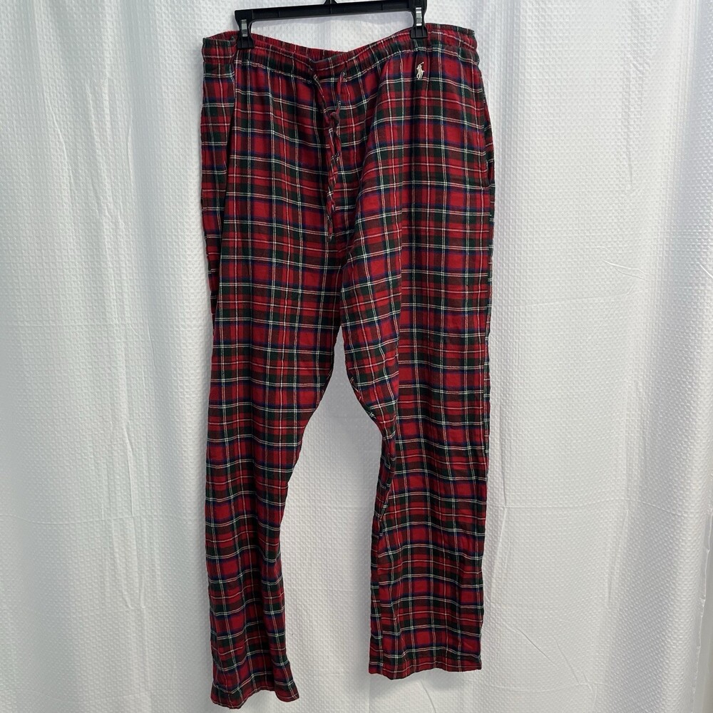 Polo Ralph Lauren Mens Flannel Tartan Plaid Pajama Bottoms‎ 1XLT Comfort